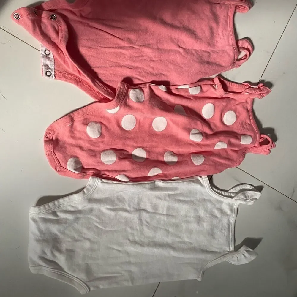 [carters] set of 5 ruffle sleeve tank onesies #10